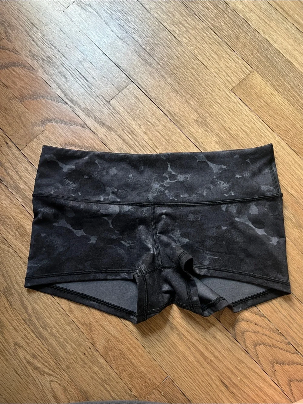 lululemon athletica Black Subtle Camo Bike Shorts